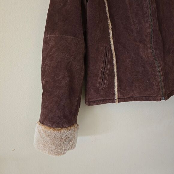 DONA MICHI Womens Genuine Leather Jacket Size XXL Brown Western Y2k Bohemian - Picture 7 of 9